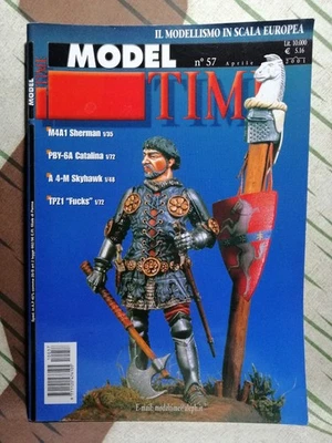 MODEL TIME 57  2001 MODELLISMO STATICO AEREI CORAZZATI FIGURINI PG. 82 FOTO 180 - Immagine 1 di 4
