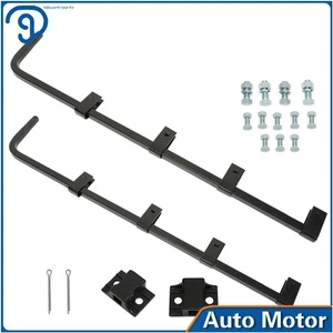 Mud Flap Hanger Heavy Duty Steel Black 30" Straight Semi Truck - Pair - Picture 1 of 12