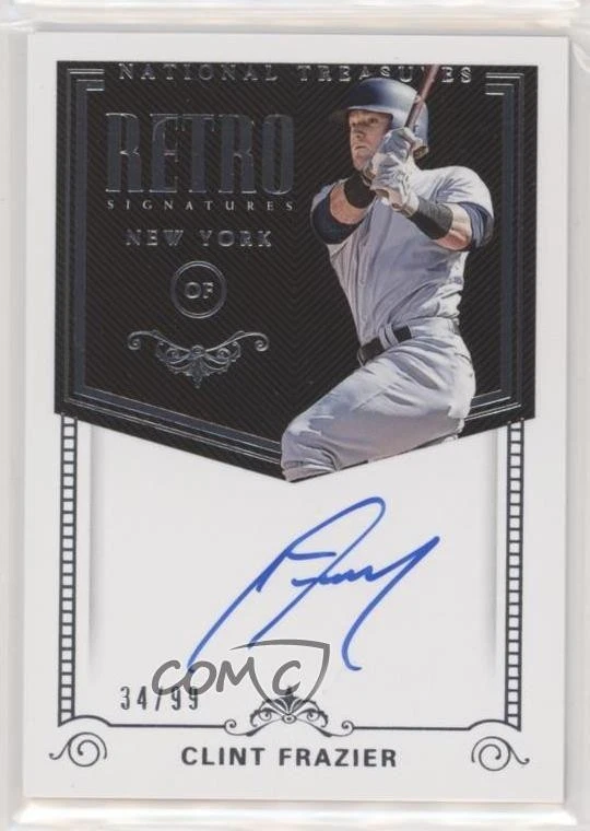 2018 Panini National Treasures Retro Signatures /99 Clint Frazier Rookie Auto RC - Image 1 of 2