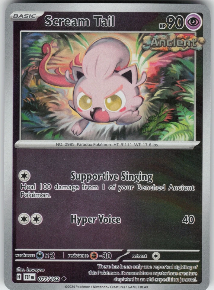 Reverse Holo Scream Tail 077/162 Uncommon SV05: Temporal Forces NM - Image 1 of 1