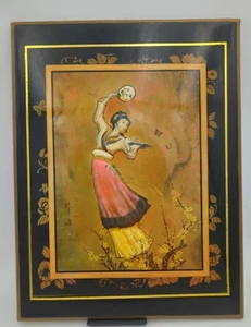T.C. Chiu 3D Assemblage Chinese Dancer Print 17×13″ Wood-Mounted Licensed Repro - Picture 1 of 10