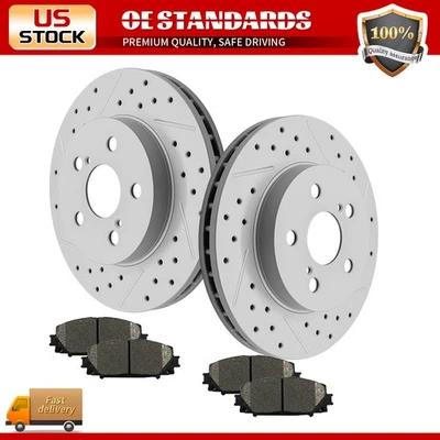 Rotores de disco delanteros pastillas de freno de cerámica para Toyota Prius AWD-e Corolla Prius Prime Foto 1 de 4