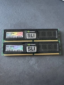 OCZ Nvidia SLI Ready 2GB Kit Desktop RAM 2x1GB PC2-8500 DDR2-1066 - Bild 1 von 2