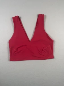 Free People FP Movement Plunge Sports Bra Hot Pink Size Medium - Picture 1 of 6