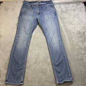 Jeans BKE Jake uomo 33x32 blu gamba dritta denim lavaggio invecchiato elasticizzato casual - Foto 1 di 16