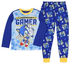 Sonic The Hedgehog Boys Legendary Gamer Two Piece Pajama Sleepwear Set (XS, 4/5) - Picture 1 of 5