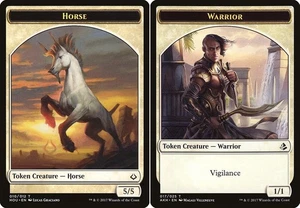 1x MTG - Horse \\ Warrior Token #10/17 (Crested Sunmare) - Hour of Devastation - Bild 1 von 1