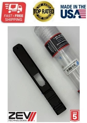 New ZEV Technologies For Glockk 17 Gen 5 Duty Slide w/ Holosun 509T Cut - Black - Image 1 of 4