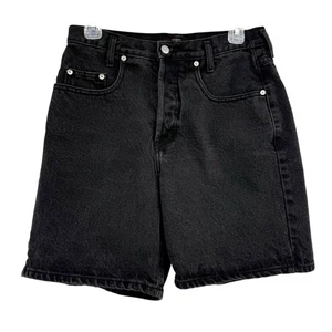 Vintage 90s Y2K Guess Jeans Baggy Denim Shorts Black USA Made Gr. 30 Jorts  - Bild 1 von 9