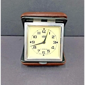 Vega Travelling Alarm Clock-11 Jewels-Made In The Former USSR-Vintage-Works Well - Bild 1 von 11