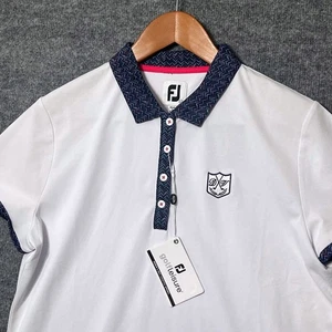 FootJoy FJ Damen weißes Golf Poloshirt Large feuchtigkeitsableitend Leistung - Bild 1 von 9