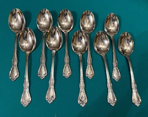 ONEIDA DISTINCTION DELUXE STAINLESS FLATWARE--10 KENNETT SQUARE OVAL SOUP SPOONS - Picture 1 of 4
