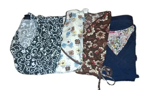 Koi GM Medgear Cherokee Peaches womans scrub tops lot of 4 1 small 3 Medium used - Picture 1 of 10