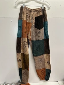 Unisex Patch Pants. Made In Nepal 100% Cotton. Super Stylish. Very Colorful! - Picture 1 of 2