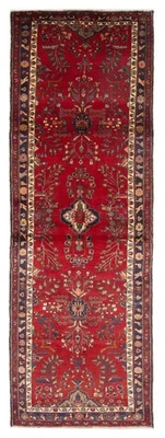 3'8" x 10'4" Vintage Hand-knotted Runner Rug Traditional Oriental Wool Carpet - Image 1 of 4