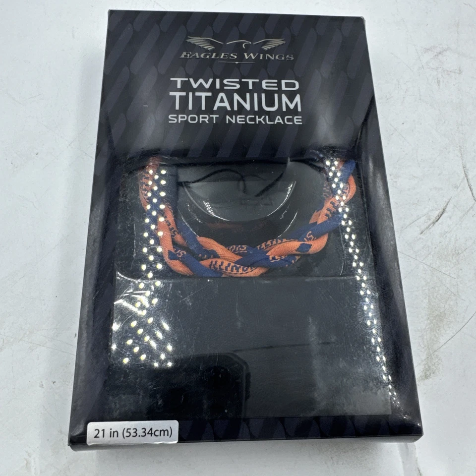 Sport Necklace illinois Twisted Titanium 21" Eagles Wings - Image 1 of 4