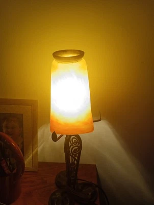 Tulipe pâte de verre signée Muller Frères Lunéville N2 - Photo 1/4