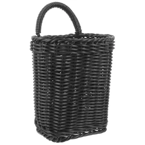Rattan Hanging Basket Wicker Door Baskets Wall Storage with Handle - Picture 1 of 12