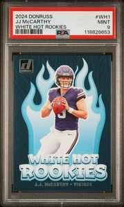 2024 PANINI DONRUSS WHITE HOT ROOKIES #WH1 JJ MCCARTHY ROOKIE RC PSA 9 - Picture 1 of 3