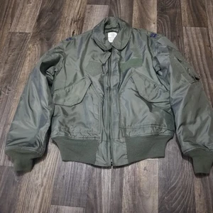 Cold Weather Flyer's CWU-45/P Pilot Flight Jacket Medium USAF Aramid Green NWOT - Picture 1 of 12