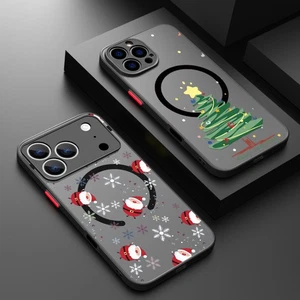 Weihnachten Santa Hülle für iPhone 17 Pro Max 16 15 14 13 12 Air Magsafe Slim Cover - Bild 1 von 17