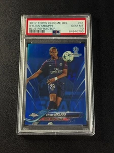 KYLIAN MBAPPE PSA 10 2017 TOPPS CHROME UCL #41 BLUE REFRACTOR ROOKIE RC 61/150 - Picture 1 of 2