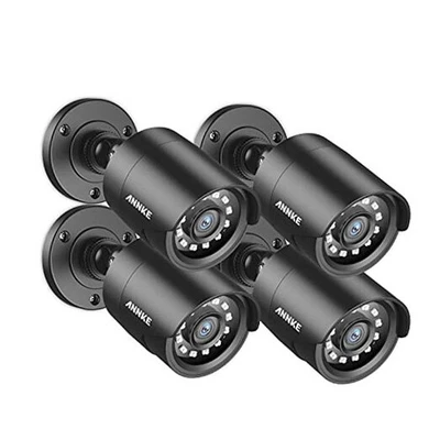  4 Pack 1080P HD TVI Home Security Camera Outdoor Indoor, 1920TVL, IP66 Black - Image 1 of 4
