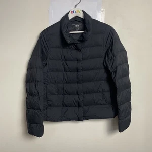 Uniqlo Light Down Puffer Jacket Womens Small Black Full Zip - Bild 1 von 10