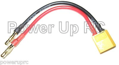 XT60 Ultra зарядный кабель XT-60 штекер 4 мм банановый штекер Lipo нейлоновый разъем адаптер - Изображение 1 из 4