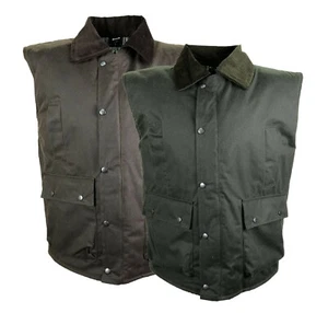 Herren Stormway Made British Wachsweste gesteppt Outdoor Bodywärmer Klasse Weste - Bild 1 von 13