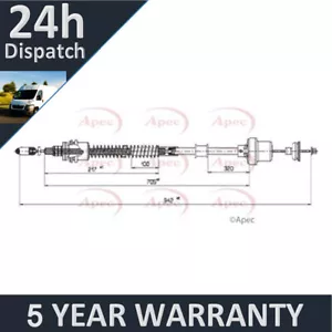 Cable de embrague Purevue 1.1 1.4 1.6 para MG ZR 2001-2005 Rover 25 2003-2005 - Imagen 1 de 2
