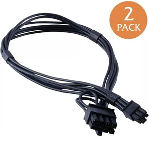 2x Mini 6-pin to 8-pin PCIe PCI-e Video Card Power Cable for Apple Mac Pro Tower - Picture 1 of 7