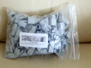 Cat7 Crystal Head Jacket Ethernet RJ45 Strain Relief Boots Cable Cap, 100 Pcs - Picture 1 of 8