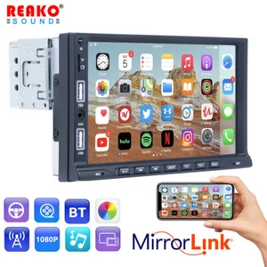 7" Single DIN Car Radio Stereo FM Bluetooth AUX 2 USB MP5 Player HD Touch Screen - Picture 1 of 12