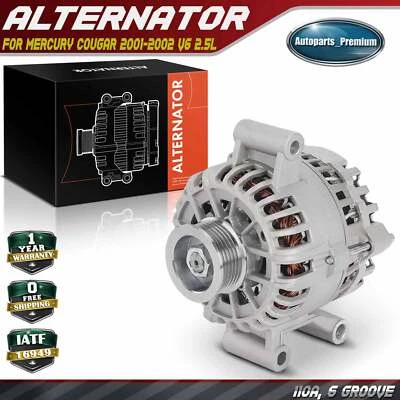 Nuevo Alternador para Mercury Cougar 2001-2002 V6 2.5L 110A 12V CW Polea de 6 Ranuras Foto 1 de 4