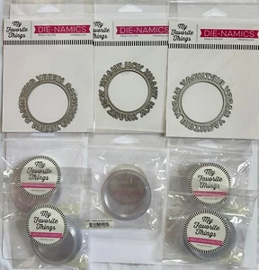 MFT Die-Namics - CHRISTMAS, BIRTHDAY, THANKS CIRCLE FRAMES & Shaker Pouches - Picture 1 of 8