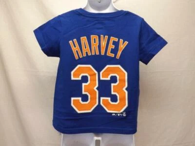 Camisa Majestuosa Nueva-Defecto Menor Matt Harvey #3 Mets Jóvenes o Infantiles Tallas 3T-M-L Foto 1 de 4