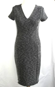 COMPTOIR DES COTONNIERS - DAMEN KLEID GESTREIFT SCHWARZ GRAU GR. M = 38 - EXKL. ZUSTAND - Bild 1 von 5