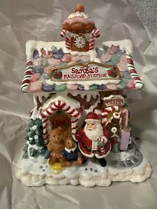 Fitz & Floyd Candy Lane Santa's Railroad Station Cookie Jar w/ Box - Picture 1 of 4