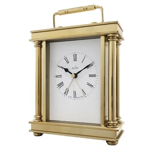 Acctim Marlow Mantel Clock Quartz Metal & Glass Carriage Clock Gold - Picture 1 of 1