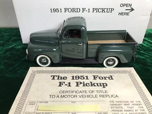 1951 FORD F-1 Pickup Truck 1/2 Ton Danbury Mint Die-cast 1:24 Original Box - Picture 1 of 9