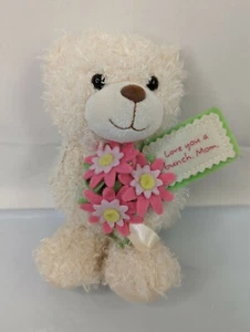 Hallmark White Bear Plush 7 Inch Love You a Bunch Mom Stuffed Animal Toy - Picture 1 of 5