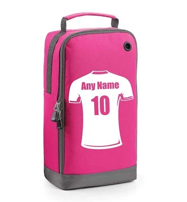PRESENT2FUTURE BAGBASE Fußball Shirt Print personalisiert PINK Sportschuh Fußball Rugby Schuh Tasche