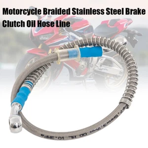 Kit universal trenzado de acero inoxidable para manguera de aceite de freno de motocicleta de 50 cm - Imagen 1 de 14
