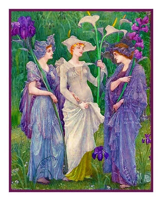 Ensigns Spring by Victorian Walter Crane Counted Cross Stitch Chart Pattern - Image 1 of 4