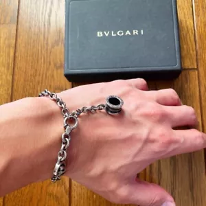 Pulsera BVLGARI Bulgari Plata 925 B-Zero1 Usada con Caja - Imagen 1 de 4