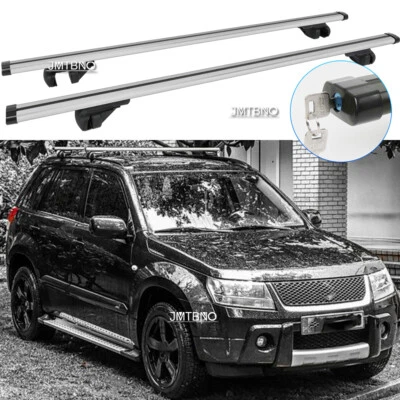 Barra transversal de aluminio 53" portaequipajes kayak + cerradura para Suzuki Grand Vitara Foto 1 de 4