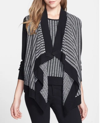 Nordstrom Cashmere Jacquard Front Cascade Cardigan L NWT $348 - Image 1 of 3
