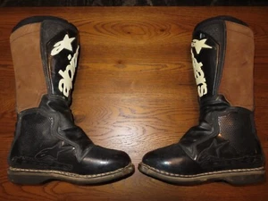 ALPINESTARS Motocross Motorcycle LEATHER Men's Boots *LOW MILES* - US 8 / EU 42 - Picture 1 of 11