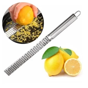 Râpe à fromage et agrumes inox, zesteur citron ail gingembre, 32,5 cm - Imagen 1 de 7